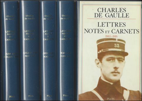 DE GAULLE Charles; Lettres, Notes et Carnets, + Memoires D'espoir …