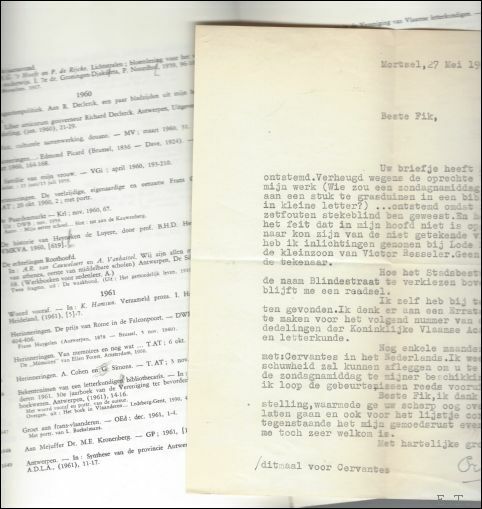 WERK VAN LODE BAEKELMANS, **** Met opdracht en getypte brief …