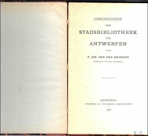 Geschiedenis der Stadsbibliotheek van Antwerpen