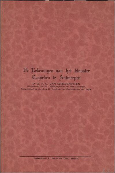 rekeningen van het klooster Terzieken te Antwerpen
