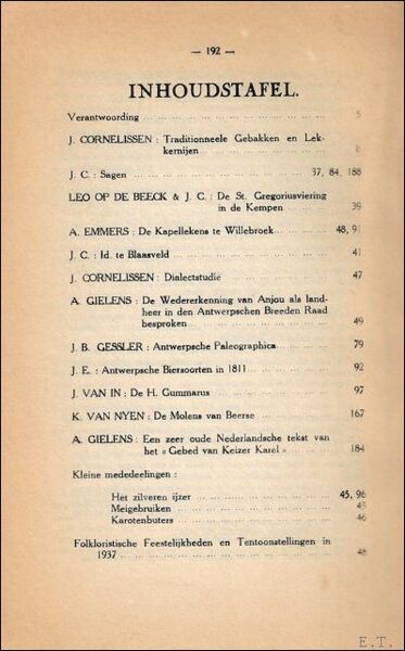 TIJDSCHRIFT VOOR GESCHIEDENIS EN FOLKLORE. 1e jaargang - 3e en …