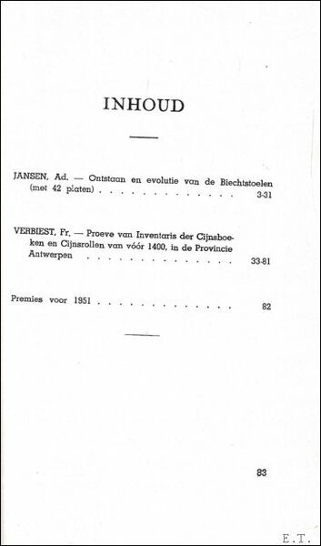 TIJDSCHRIFT VOOR GESCHIEDENIS EN FOLKLORE. 14e jaargang - 83 blz