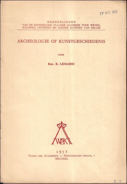 ARCHEOLOGIE OF KUNSTGESCHIEDENIS