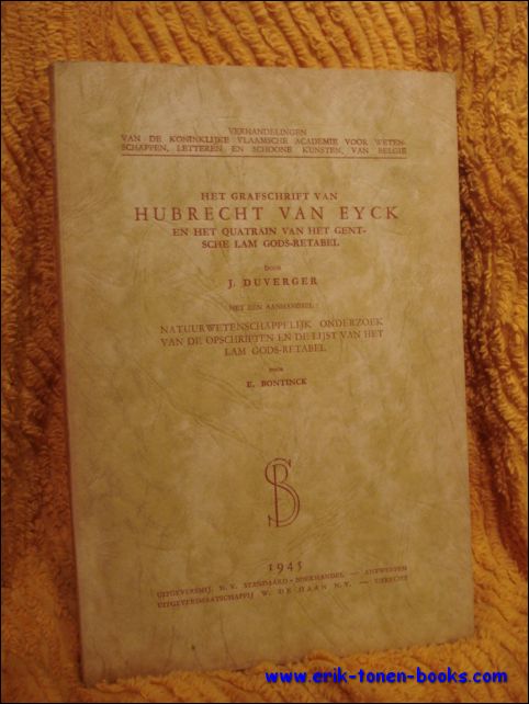 HET GRAFSCHRIFT VAN HUBRECHT VAN EYCK EN HET QUATRAIN VAN …