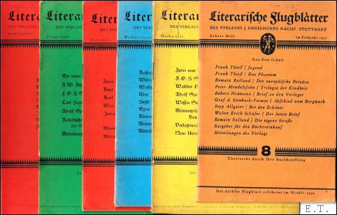 Literarische Flugblatter. Volumes 8,14,15,16,17,35