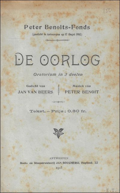 oorlog oratorium in 3 delen