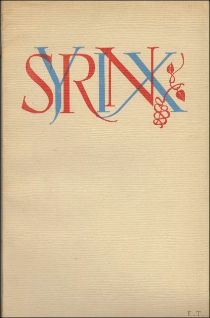 Syrinx. Quatoor Cum Sonis. Paul Valery, Rainer Maria Rilke, William …