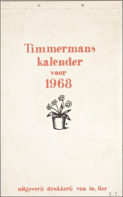 Timmermans kalender voor 1968