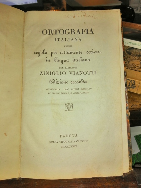 Ortografia italiana ovvero regole per rettamente scrivere in lingua italiana …