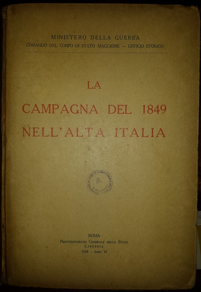 La campagna del 1849 nell'alta Italia