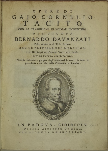 Opere di Gajo Cornelio Tacito con la traduzione in volgar …