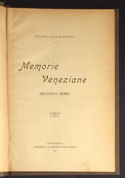 Memorie veneziane (seconda serie)