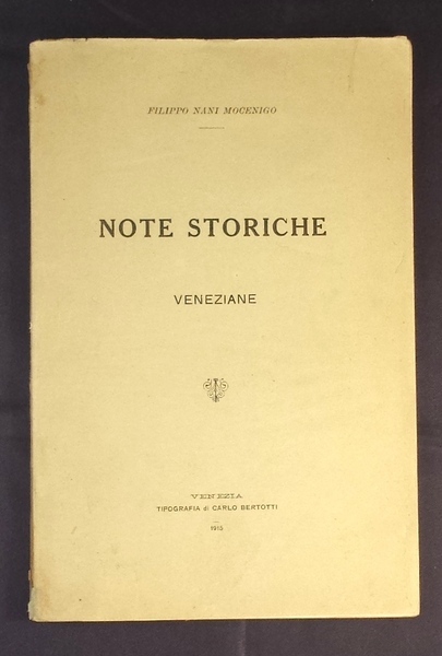 Note storiche veneziane.