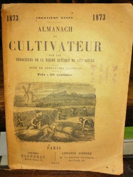 Almanach du cultivateur par les rédacteurs de la maison rustique …