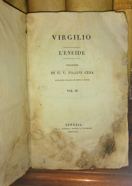 Virgilio. L'Eneide. Versione di G. U. Pagani Cesa in quattro …