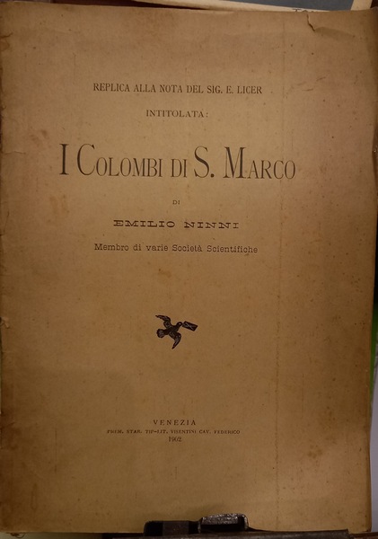 Replica nota del Sig. E. Licer, intitolata: I Colombi di …
