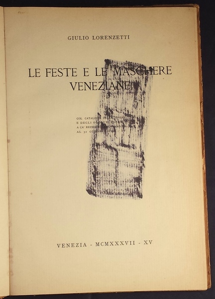 Le feste e maschere veneziane