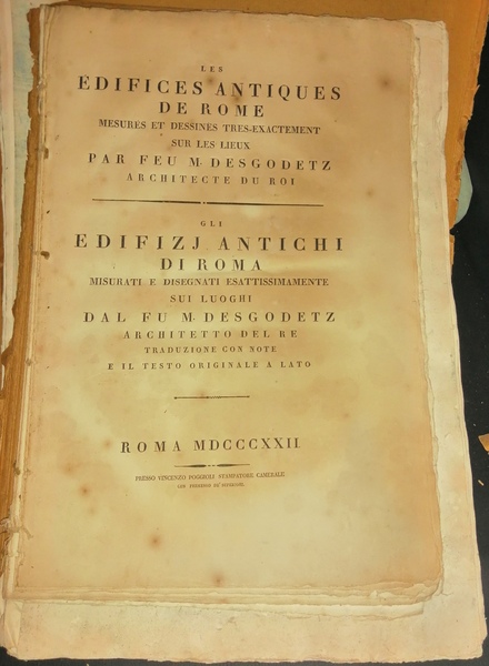 Les edifices antiques de Rome mesures et dessines tres-exactement sur …