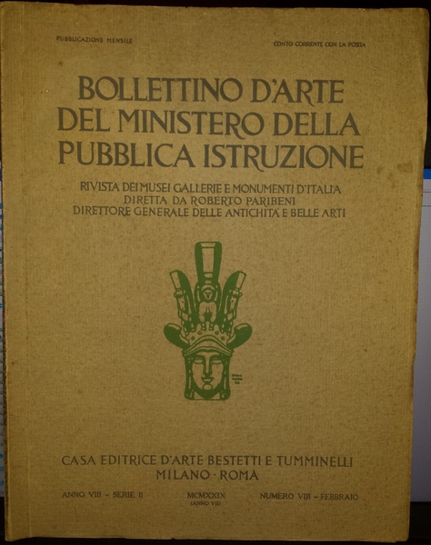 Bollettino d'arte del Ministero della pubblica istruzione: rivista dei musei …