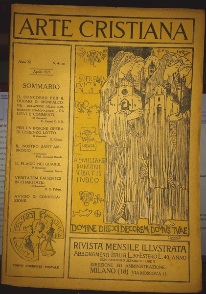 Arte cristiana. Aprile 1923- XIX. Anno XI. N 4