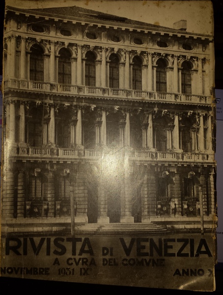 Rivista di Venezia a cura del Comune. Novembre 1931