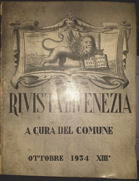 Rivista di Venezia a cura del Comune. Ottobre 1934