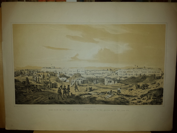 Innere Ansicht des Forts Malghera am Tage der Einnahme den …