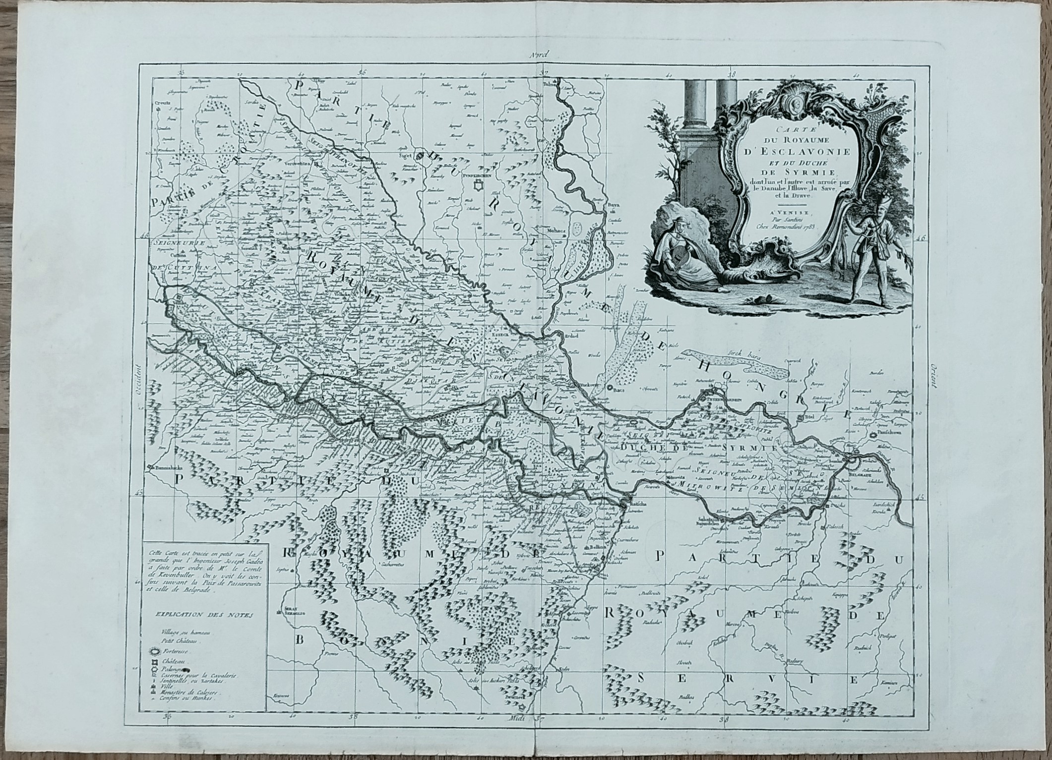 Carte de Royaume d'Esclavonie et du Duche de Syrmie dont …