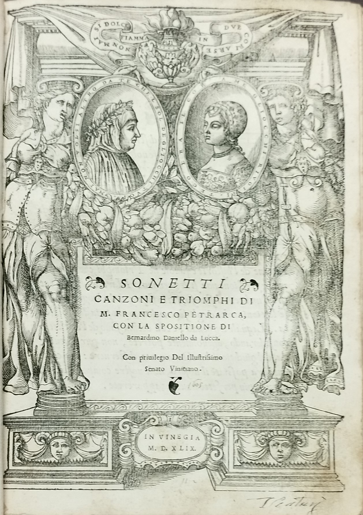 Sonetti canzoni e triomphi di m. Francesco Petrarca, con la …