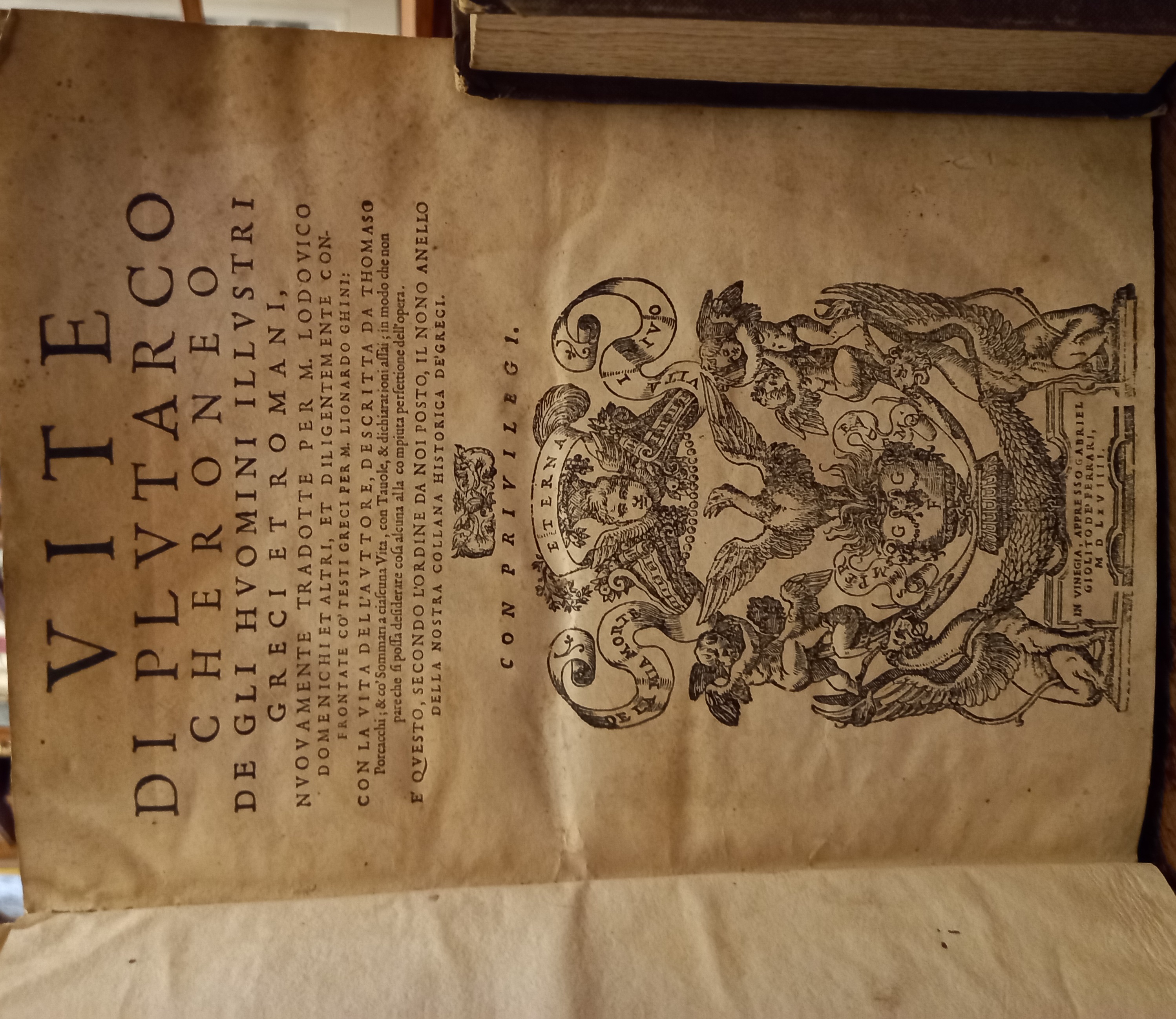 Vite di Plutarco Cheroneo de gli huomini illustri greci et …