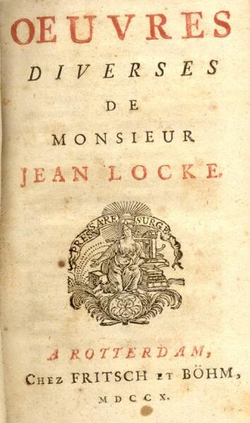 OEUVRES DIVERSES DE MONSIEUR JEAN LOCKE.