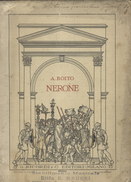 NERONE (1924). Tragedia in quattro atti. Libretto d'opera. timbro a …