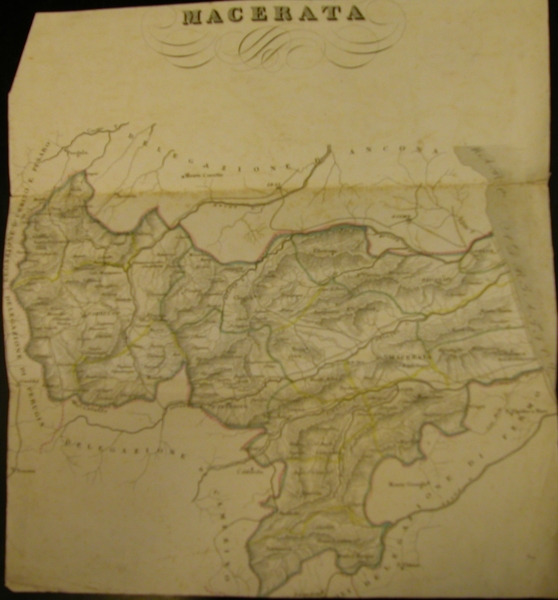 Carta ottocentesca del territorio di Macerata.