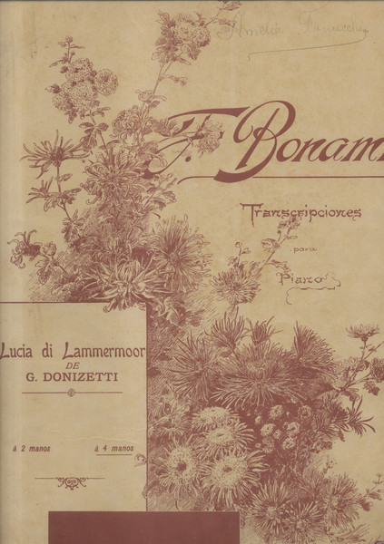 LUCIA DI LAMMERMOOR (1835). Transcription para Piano a 4 manos. …