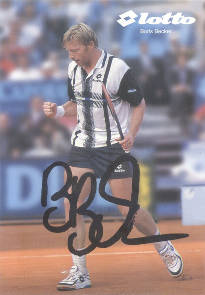 Fototipia con firma autografa del tennista tedesco Boris Becker (Leimen, …