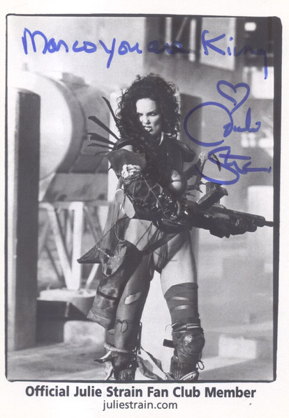 Fototipia con firma autografa dell'attrice americana Julie Strain (Concorde, 1962).