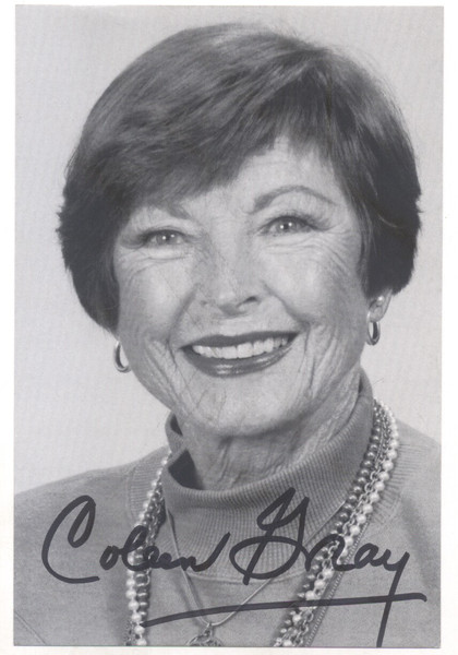 Fototipia con firma autografa dell'attrice americana Coleen Gray (Lincoln, 1922).