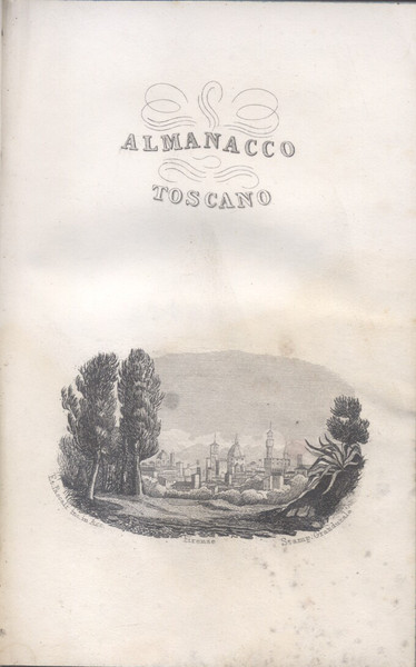 ALMANACCO TOSCANO PER L'ANNO BISESTILE 1856.