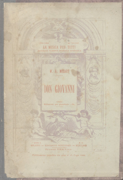 DON GIOVANNI (1787). Opera in due atti. Riduzione per Pianoforte …