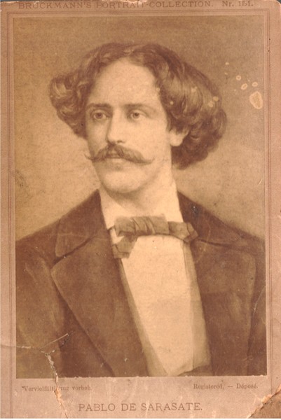 Fotografia raffigurante il musicista spagnolo Pablo Martín Melitón de Sarasate …
