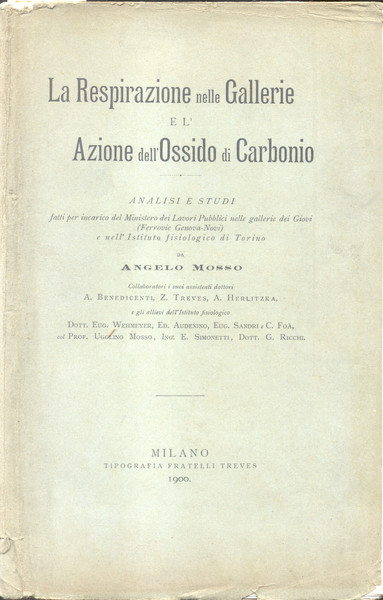 LA RESPIRAZIONE NELLE GALLERIE E L'AZIONE DELL'OSSIDO DI CARBONIO. Analisi …