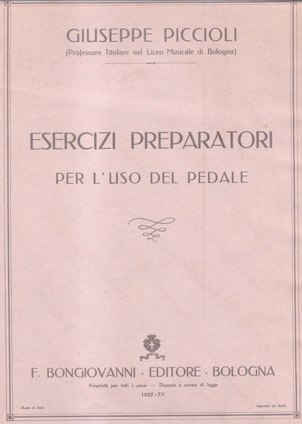 ESERCIZI RIPARATORI PER L'USO DEL PEDALE (Pl.n°1988).