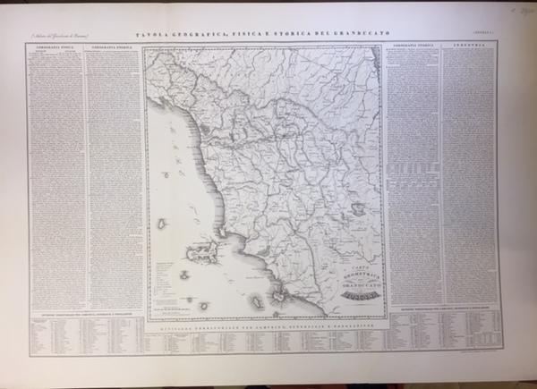 TAVOLA GEOGRAFICA, FISICA E STORICA DEL GRANDUCATO. Riproduzione tratta da …