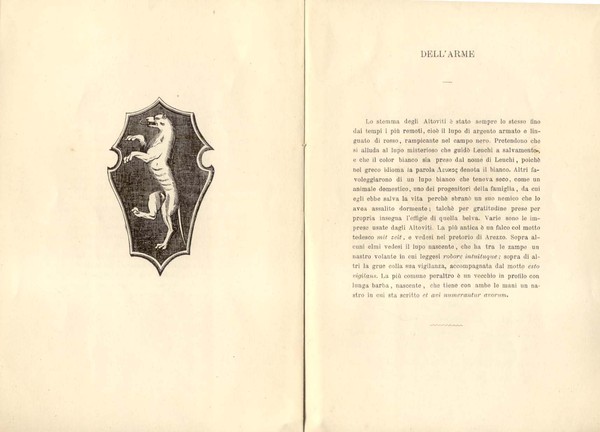 GENEALOGIA E STORIA DELLA FAMIGLIA ALTOVITI.