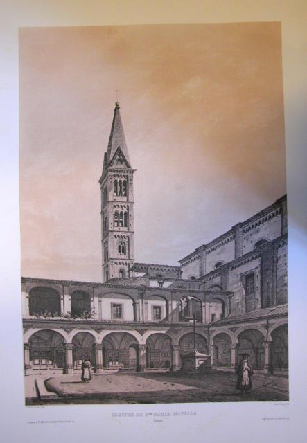 CLOITRE DE S.MARIA NOVELLA. Firenze. Riproduzione tratta dall'album "La Toscane" …