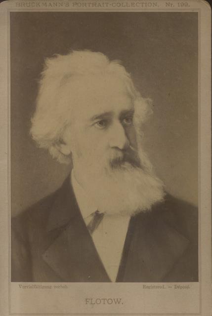 Fotografia raffigurante il musicista tedesco Friedrich von Flotow. 1880 circa.