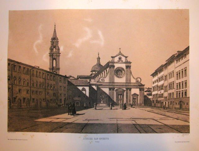 L'EGLISE SAN-SPIRITO. Firenze. Riproduzione tratta dall'album "La Toscane" di André …