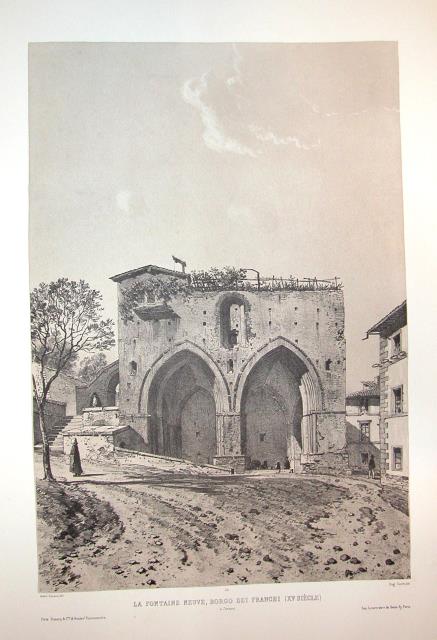 LA FONTAINE NEUVE, BORGO DEI FRANCHI (XV siecle). Siena. Riproduzione …