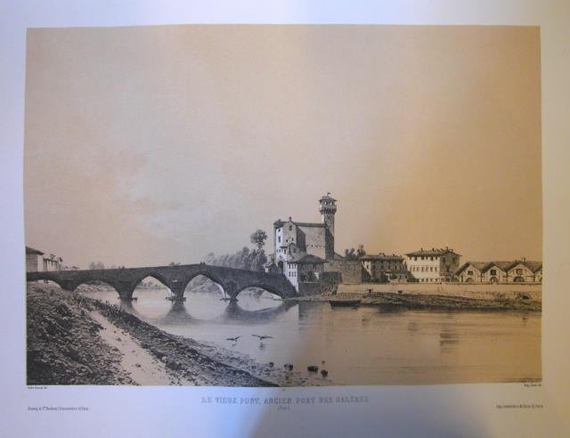 LE VIEUX PONT, ANCIEN PORT DES GALERES. Pisa. Riproduzione tratta …