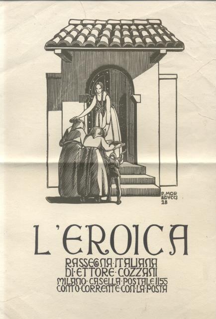 Locandina della rivista "L'Eroica", illustrata da Publio Morbiducci. (1928).